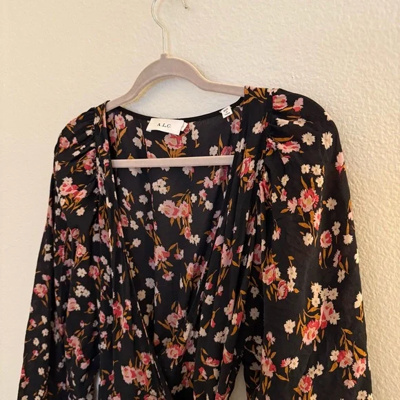 ALC Floral Black Dress - Picture 3 of 8